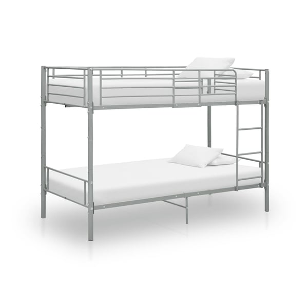 vidaXL Bunk Bed Grey Metal 90x200 cm vidaXL Bunk Bed Grey Metal 90x200 cm