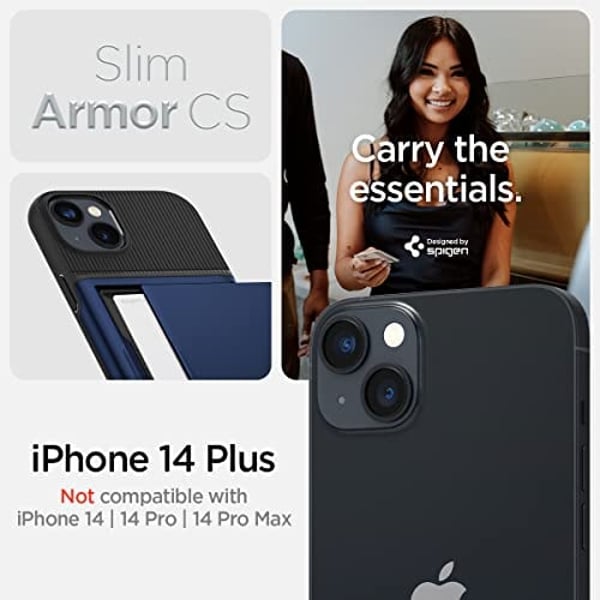 Spigen Slim Armor CS designed for iPhone 14 Plus case cover (2022) - Navy Blue Spigen Slim Armor CS designed for iPhone 14 Plus case cover (2022) - Navy Blue