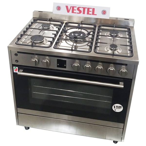 Vestel 5 Gas Burners Cooker FP96F51X Vestel 5 Gas Burners Cooker FP96F51X