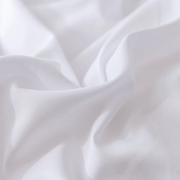 Luna Home Premium Collection King Size 6 Pieces Bedding Set Without Filler, Plain Snow White Color Luna Home Premium Collection King Size 6 Pieces Bedding Set Without Filler, Plain Snow White Color