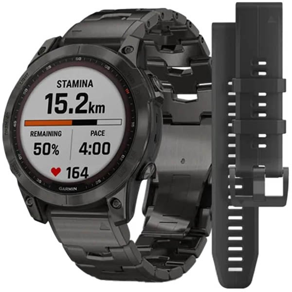 Garmin 010-02540-39 Fenix 7 Sapphire Solar Smart Watch Carbon Grey Garmin 010-02540-39 Fenix 7 Sapphire Solar Smart Watch Carbon Grey