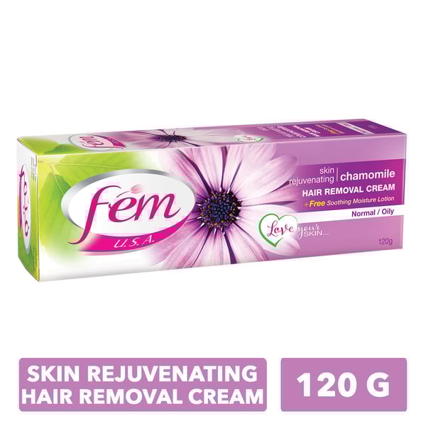 Fem Hair Removal Cream Rejuvenating Chamomile 120 Gms