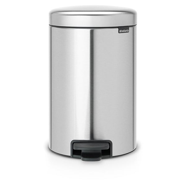 Brabantia Pedal Bin NewIcon 12Litre Matte Steel Finger Print Proof