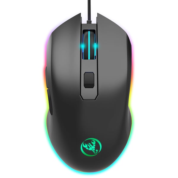 HXSJ A866 USB 6400dpi Four-speed Adjustable RGB Light-emitting Wired Game Optical Mouse, Cable Length: 1.5m HXSJ A866 USB 6400dpi Four-speed Adjustable RGB Light-emitting Wired Game Optical Mouse, Cable Length: 1.5m