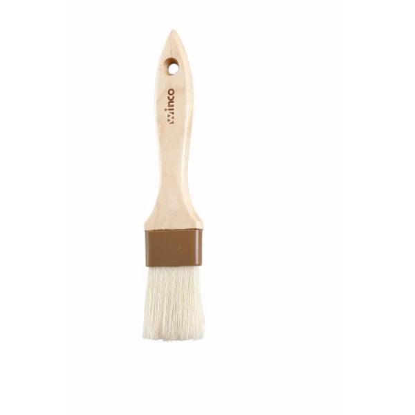 Winco Flat Pastry And Basting Brush, 1-1/2-Inch, Beige