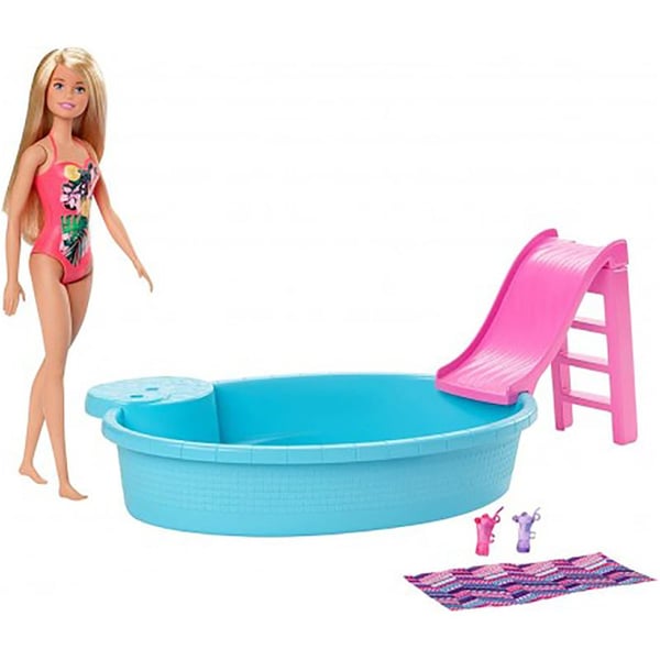 Barbie Ghl91 Mattel Doll And Pool Playset Toy