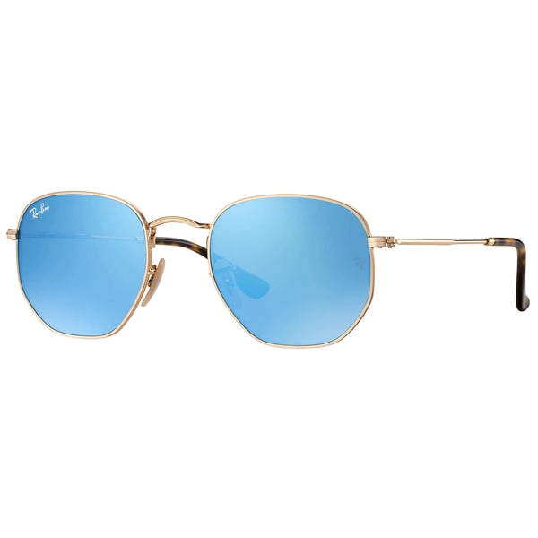 rayban hexagonal gold