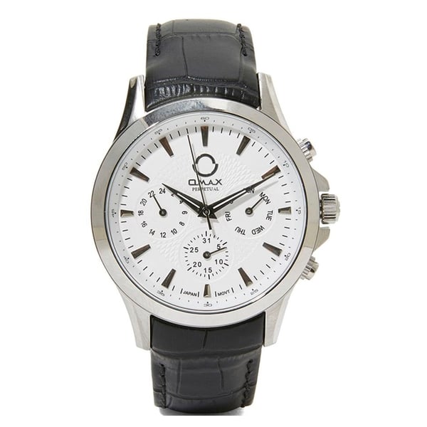 Omax PG08P62I Mens Multifunction Leather Watch Omax PG08P62I Mens Multifunction Leather Watch