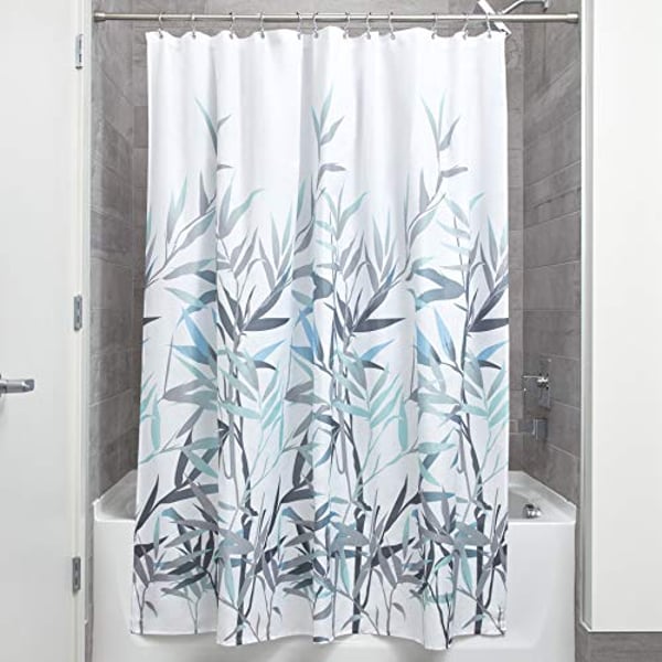 Idesign Anzu Fabric Shower Curtain, Water Resistant Bathroom Window Curtains