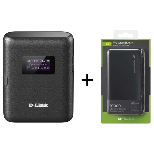 Dlink DWR933 4G LTE Mobile Router + GP ACCRP10000 10000MAH Powerbank