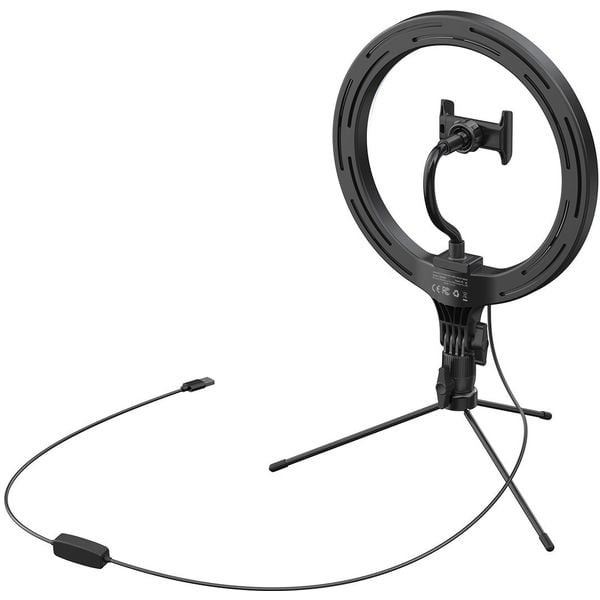 Baseus Live Stream Holder-Table Stand 10inch With Light Ring Black