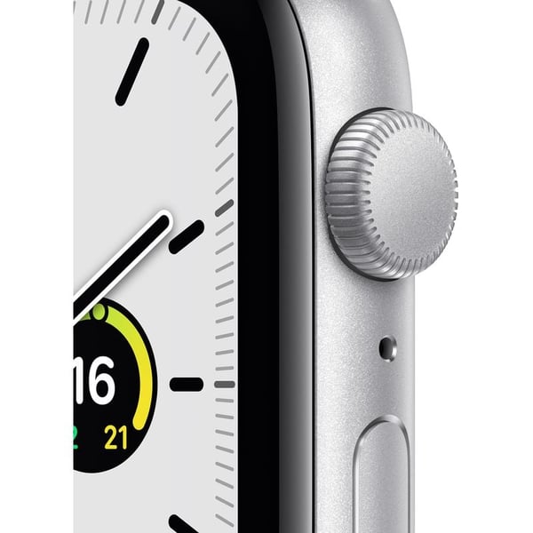 Apple Watch SE GPS 44mm Silver Aluminium Case Abyss Blue Sport Band - Regular