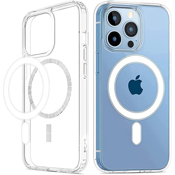 Margoun for iPhone 14 pro max Case Compatible with Magnetic Wireless Charging Case Clear designed Cover Clear