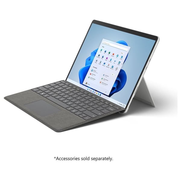 Microsoft Surface Pro 8 8PN-00007 2 in 1 Laptop - Core i5 2.4GHz 8GB 128GB Shared Win11Home 13inch PixelSense Flow Platinum - Middle East Version
