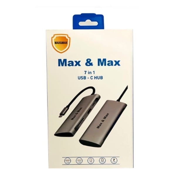 Max & Max MX-MC106 7 in 1 USB Type-C Hub Grey