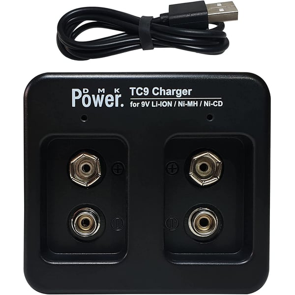 Dmk Power Tc9 Micro Usb Charger Compatible With 9v Li-ion, Ni-mh, Ni-cd Rechargeable Lithium Battery Dmk Power Tc9 Micro Usb Charger Compatible With 9v Li-ion, Ni-mh, Ni-cd Rechargeable Lithium Battery