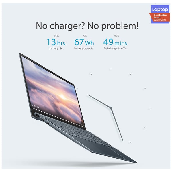 Asus Zenbook 13 OLED UX325EA-OLED001T Laptop – Core i7 2.8GHz 16GB 1TB Win10 13.3inch OLED FHD Grey English/Arabic Keyboard Asus Zenbook 13 OLED UX325EA-OLED001T Laptop – Core i7 2.8GHz 16GB 1TB Win10 13.3inch OLED FHD Grey English/Arabic Keyboard