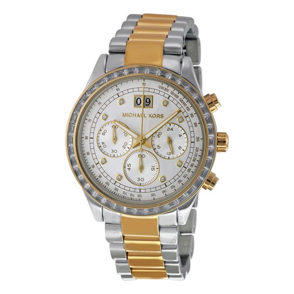 Michael Kors Brinkley Chronograph Silver Dial Ladies Watch Mk6188