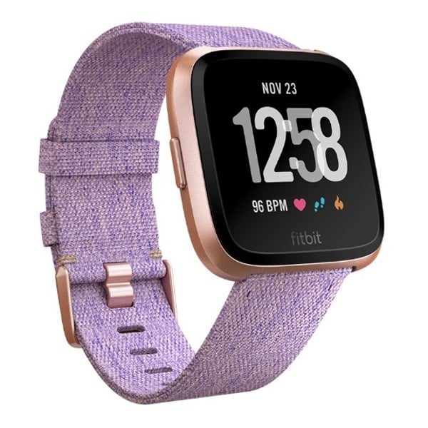 Fitbit Versa Fitness Watch Special Edition Lavender Woven/Rose Gold Aluminum