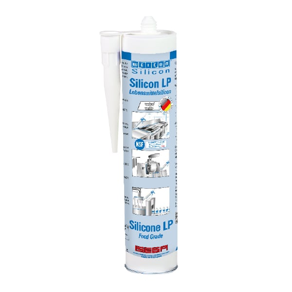 Weicon Silicone Lp 310 Ml Cartridge White, Permanently Elastic Adhesive And Sealant