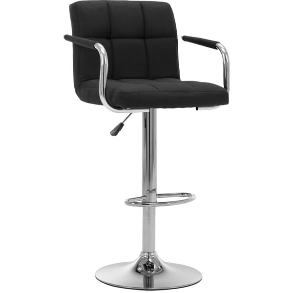 Black fabric deals bar stool