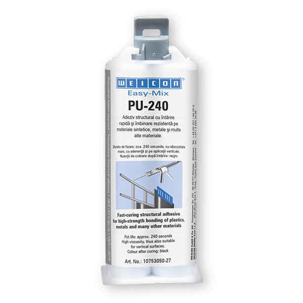 Weicon Easy-mix Pu-240 Polyurethane Adhesive 50 Ml For Polyurethane, Plastic, Metal, Black Weicon Easy-mix Pu-240 Polyurethane Adhesive 50 Ml For Polyurethane, Plastic, Metal, Black