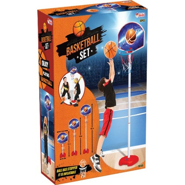Dede Basketball Stand Sure Shot Basketball Hoop Net Ball Hoop Plastic Backboard , Height Adjustable With Inflator Toys For Children Dede Basketball Stand Sure Shot Basketball Hoop Net Ball Hoop Plastic Backboard , Height Adjustable With Inflator Toys For Children