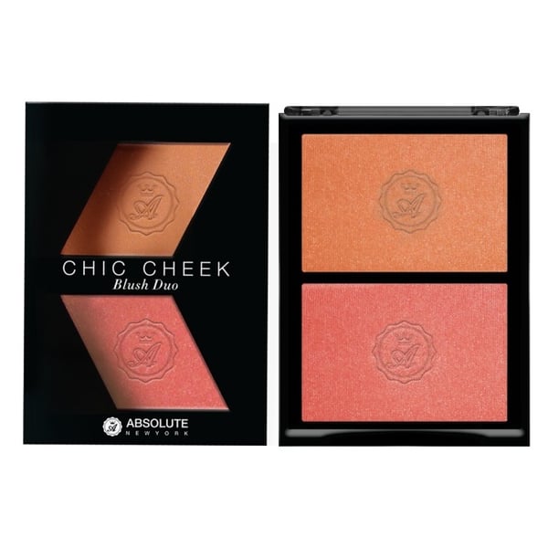 Absolute New York Chic Cheek Blush Duo Peach Fuzz/Coral Gold ABS0MFBD02 Absolute New York Chic Cheek Blush Duo Peach Fuzz/Coral Gold ABS0MFBD02