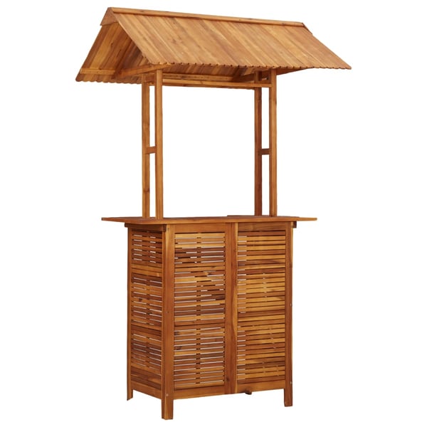 Vidaxl Outdoor Bar Table With Rooftop 122x106x217 Cm Solid Acacia Wood Vidaxl Outdoor Bar Table With Rooftop 122x106x217 Cm Solid Acacia Wood