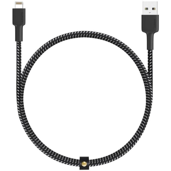 Aukey Lightning Sync and Charging Cable 1.2m Black