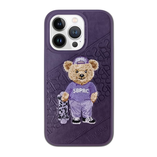Santa Crete Series Retro and Classic Embroidery and Emboss design Phone Case for iPhone 14 Pro Purple Santa Crete Series Retro and Classic Embroidery and Emboss design Phone Case for iPhone 14 Pro Purple