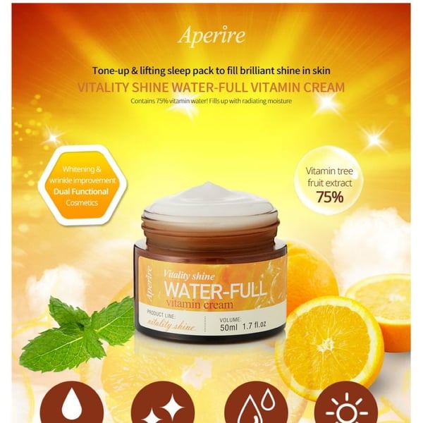 Aperire Vitality Shine Water Full Vitamin Cream 50ml Aperire Vitality Shine Water Full Vitamin Cream 50ml