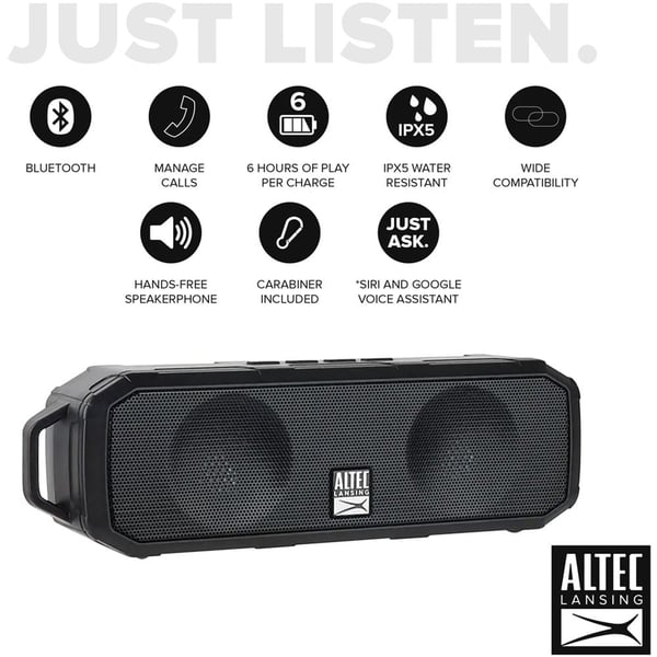 Buy Altec Lansing Fury Bluetooth Speaker Black Online in UAE Sharaf DG