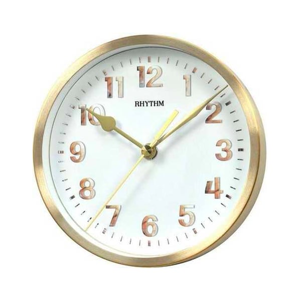 Buy Rhythm Wall Clock, CMG532NR18 Metal Analog Decor Clock White Dial