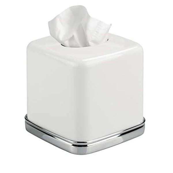 Idesign York Facial Tissue Box Cover, Vintage Holder For Bathroom Vanity Countertops, 5.75 Idesign York Facial Tissue Box Cover, Vintage Holder For Bathroom Vanity Countertops, 5.75