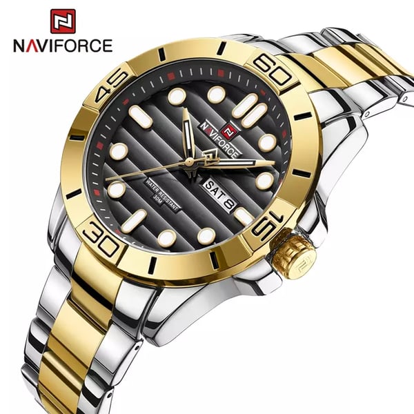 Naviforce 9198 Steamroller Men Watch-nf9198s-gldblk