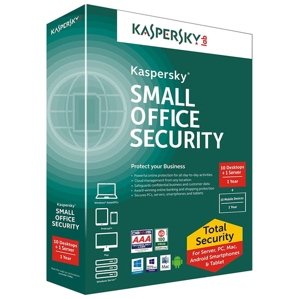 Buy Kaspersky Small Office Security V5 10 Desktops+10 Mobiles+1 File Server  User Licence Online in UAE | Sharaf DG