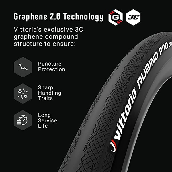 Vittoria Rubino Pro Iv Control Bicycle Tyre, Black, 700 X 25c