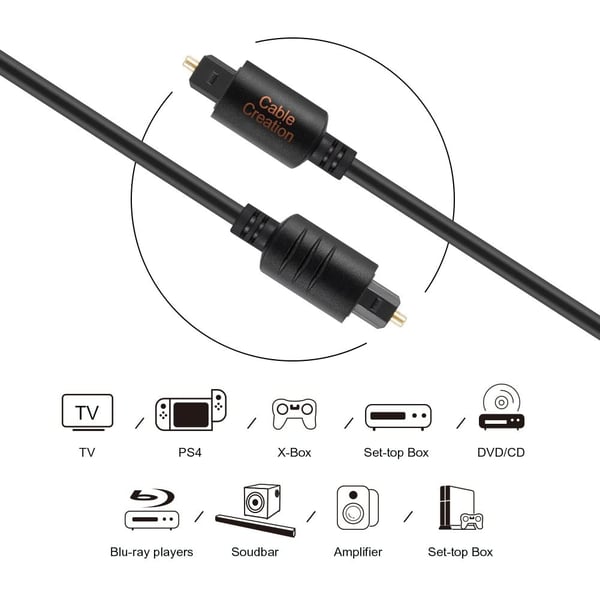 Haysenser - Fibre Optic Cable 3meter Black Haysenser - Fibre Optic Cable 3meter Black