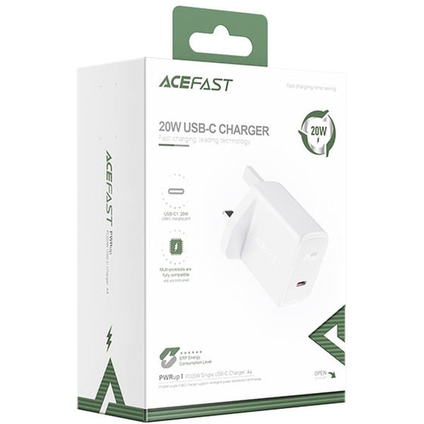 Acefast USB-C Fast Charge Wall Charger White