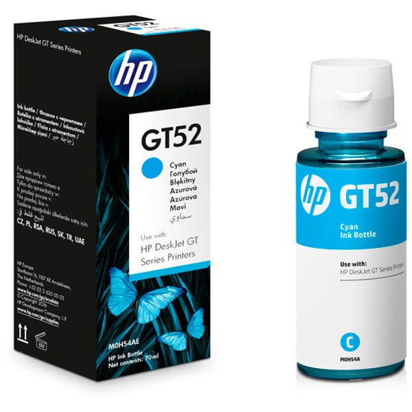 HP GT52 M0H54AE Cyan Original Ink Bottle HP GT52 M0H54AE Cyan Original Ink Bottle