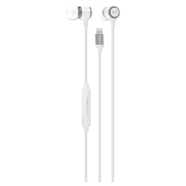 Maestro Tune Lightning Earphone White Maestro Tune Lightning Earphone White
