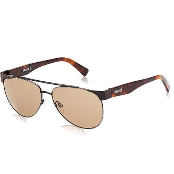 Just Cavalli Aviator Shiny Brown Plastic Women Sunglasses JC758S08E59