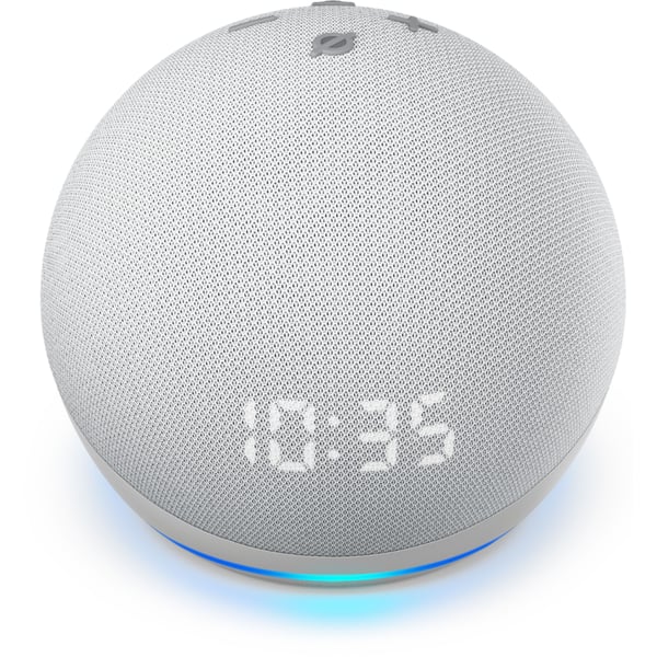 Amazon - Echo Dot (4th Gen) Smart Speaker With Clock And Alexa - Glacier White Amazon - Echo Dot (4th Gen) Smart Speaker With Clock And Alexa - Glacier White