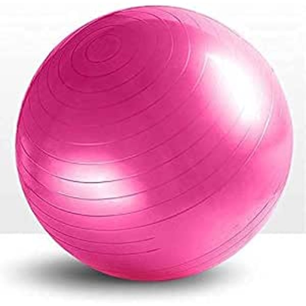 ULTIMAX Yoga Ball Exercise Fitness Heavy Duty Anti-Burst Stability Ball for Fitness Gym Yoga Pilates Birthing Pregnancy Physical Therapy with Quick Pump (85 cm- Pink)