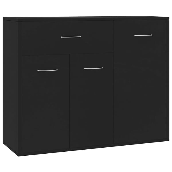 vidaXL Sideboard Black 88x30x70 cm Engineered Wood vidaXL Sideboard Black 88x30x70 cm Engineered Wood