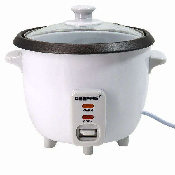 Buy Geepas MultiFunction Rice Cooker 0.6L Capacity with Glass Lid