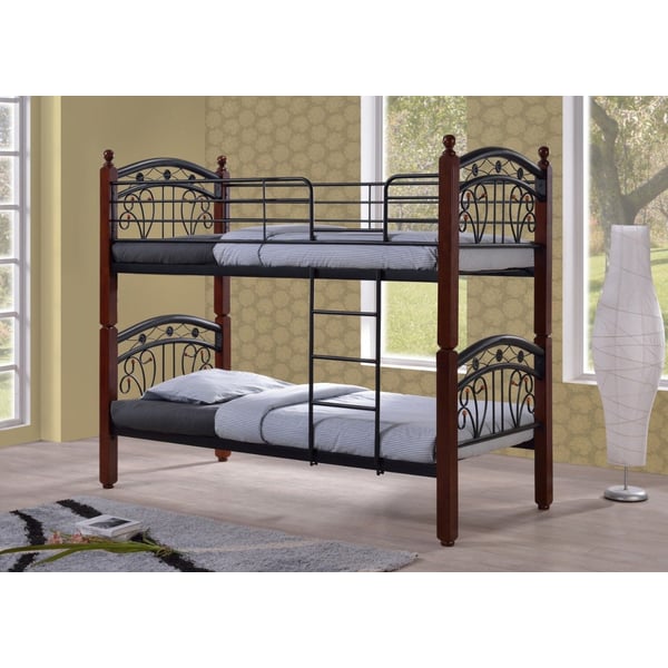 Buy MAF Karnak Bunk Bed With Wood Legs Brown Online in UAE Sharaf DG