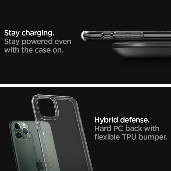 Spigen Crystal Hybrid designed for iPhone 11 PRO case cover - Crystal Clear