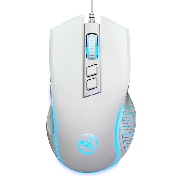 HXSJ X100 Wired Gaming Mouse Ergonomic Gaming Office Mouse 7-color Breathing Light Effect 4-gear Adjustable DPI White HXSJ X100 Wired Gaming Mouse Ergonomic Gaming Office Mouse 7-color Breathing Light Effect 4-gear Adjustable DPI White